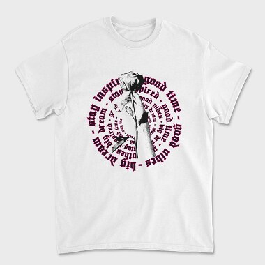 Rose in Hand, Unisex Men's T-Shirt