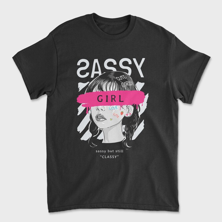 Sassy Girl, Unisex Men's T-Shirt