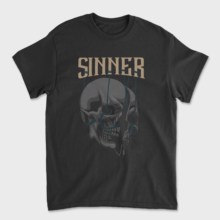 Sinner Skull, Унисекс Мъжка Тениска