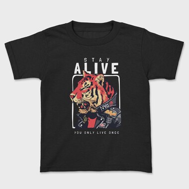 You Only Live Once Tiger, Kids' T-Shirt