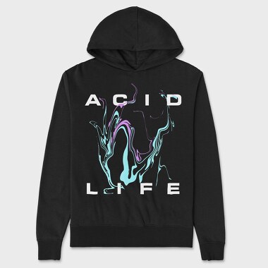 Acid Life, Unisex Men's Hoodie