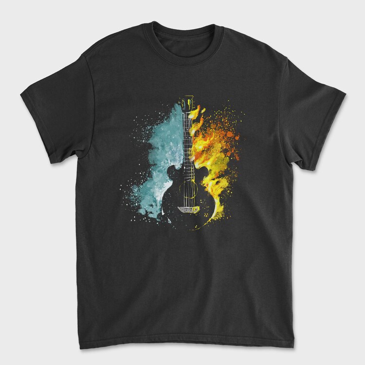 Guitar Firewater, Unisex Men's T-Shirt