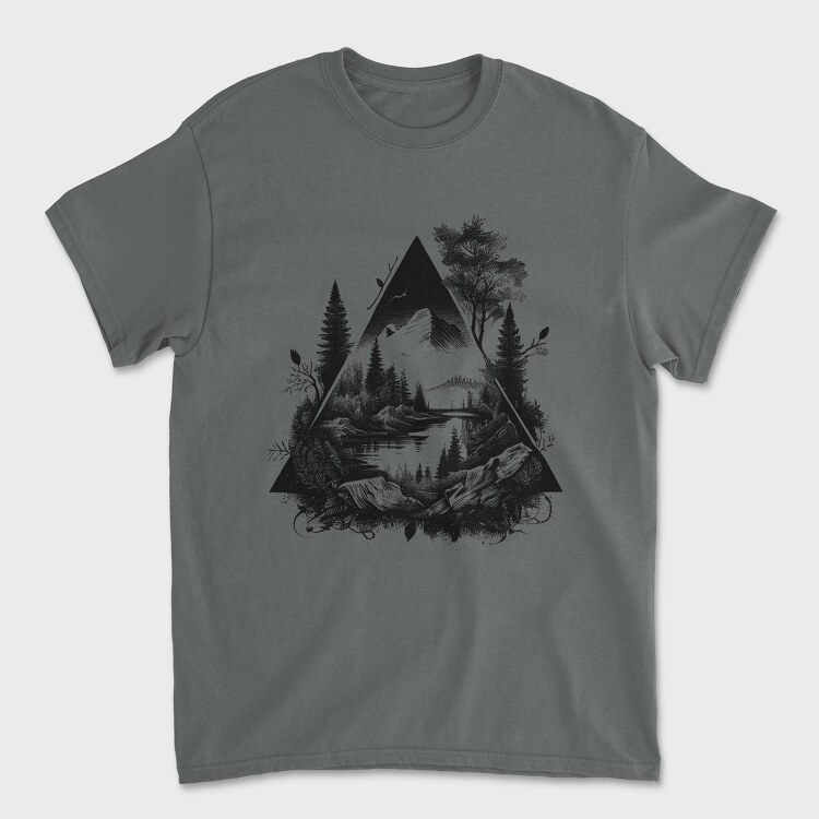 Landscape Triangle, Unisex Men's T-Shirt
