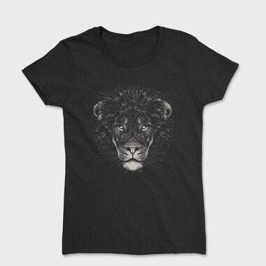 Monochrome Lion, Women's T-Shirt