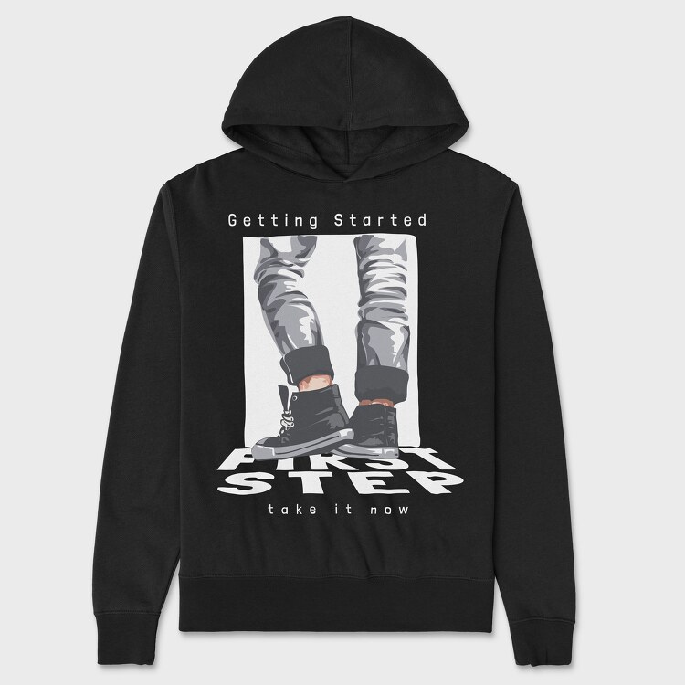 First Step, Unisex Men's Hoodie
