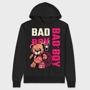 Pink Bad Boy Teddy Bear, Унисекс Мъжко Суичър