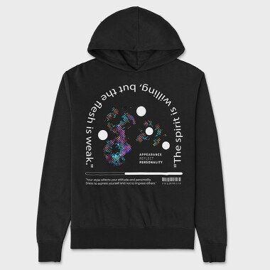 The Spirit Is Willing, Unisex Men's Hoodie