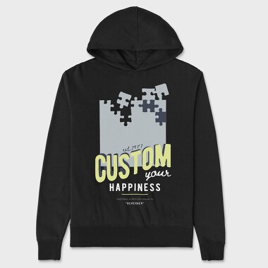 Custom Your Happiness, Unisex Men's Hoodie