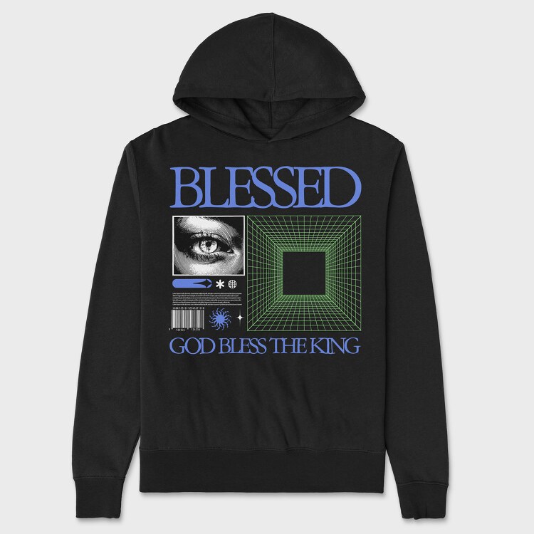 God Bless the King, Унисекс Мъжко Суичър