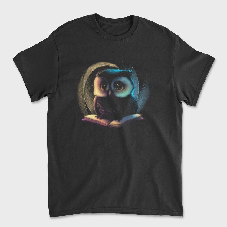 Owl Book, Unisex Men's T-Shirt