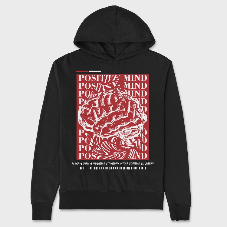 Positive Mind, Unisex Men's Hoodie