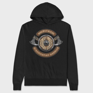 Heritage Scandinavian Warrior, Unisex Men's Hoodie
