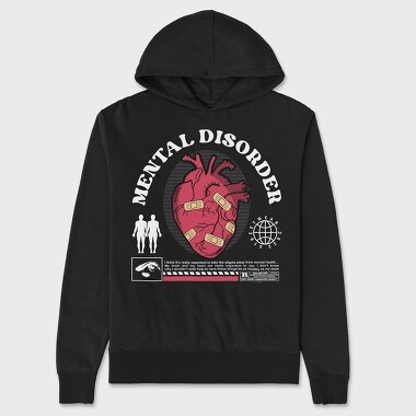 Mental Disorder, Unisex Men's Hoodie
