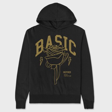 Rose Basic, Unisex Men's Hoodie