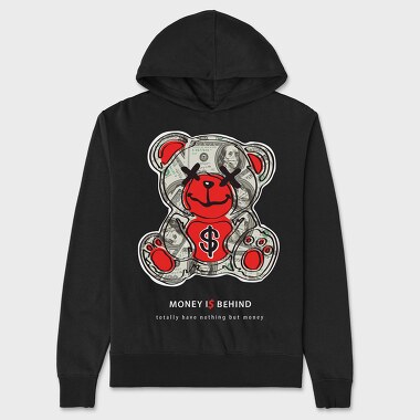 Money Is Behind, Unisex Men's Hoodie