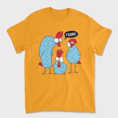 Crazy Chicken, Unisex Men's T-Shirt