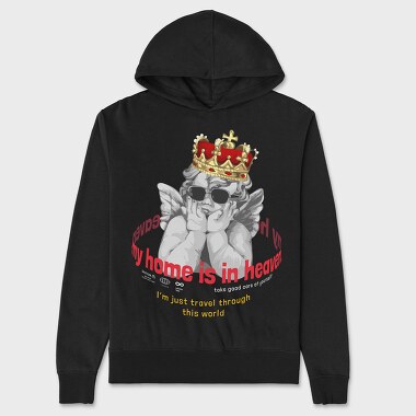 My Home Is Heaven, Unisex Men's Hoodie