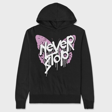Never Stop Graffiti, Unisex Men's Hoodie