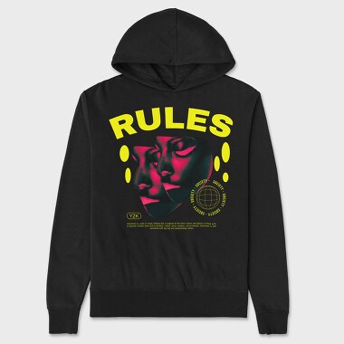 Rules, Unisex Men's Hoodie