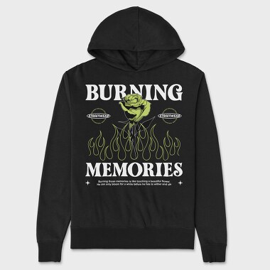 Burning Memories, Unisex Men's Hoodie