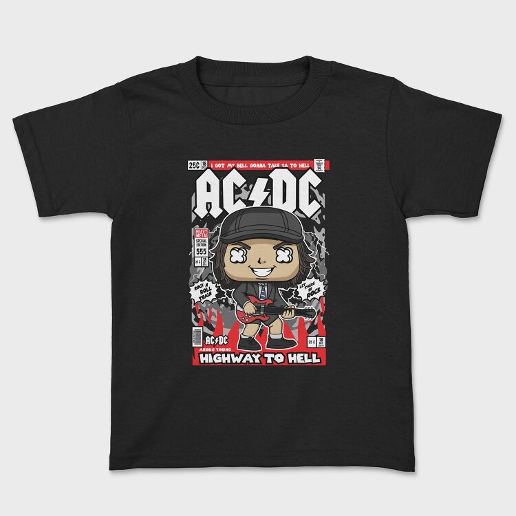 Angus Young ACDC, Kids' T-Shirt
