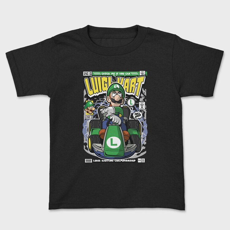 Luigi Karting, Kids' T-Shirt