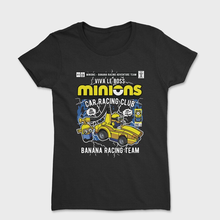Minions Banana Racing Car, Дамска Тениска