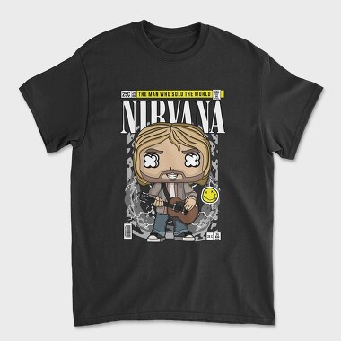 Nirvana Kurt Cobain, Унисекс Мъжка Тениска