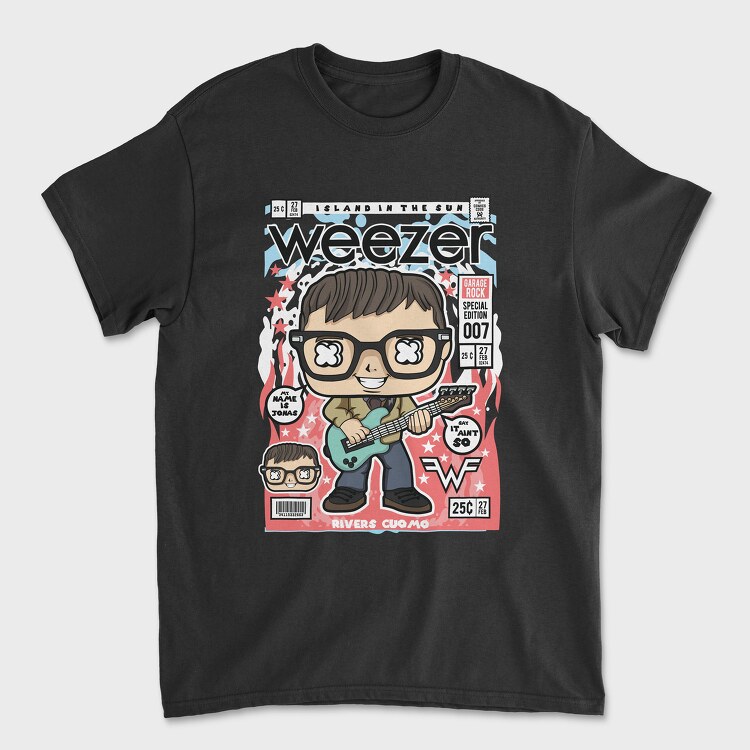 Rivers Cuomo Weezer, Унисекс Мъжка Тениска