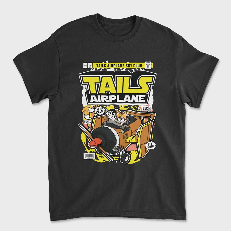 Sonic Tails Airplane, Unisex Men's T-Shirt