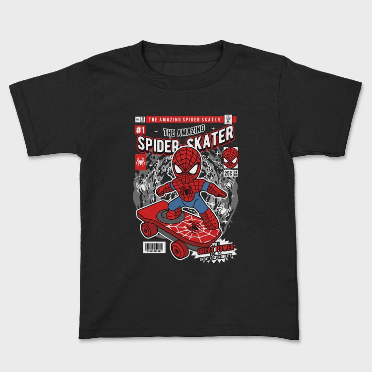 Spiderman Skateboard, Kids' T-Shirt