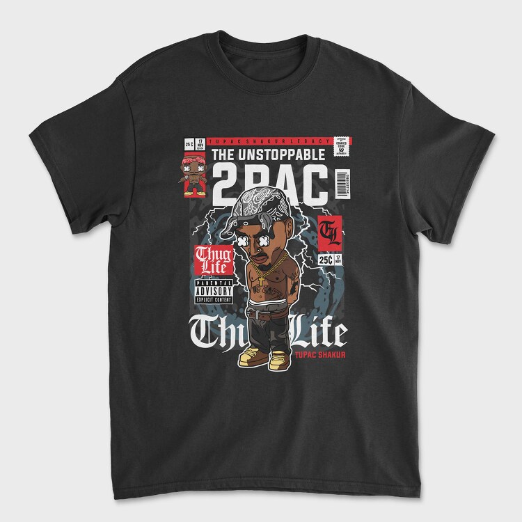 Tupac, Unisex Men's T-Shirt