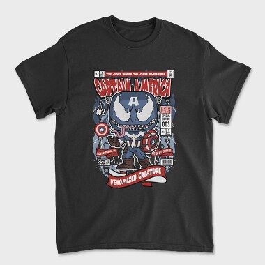 Venom Captain America, Unisex Men's T-Shirt