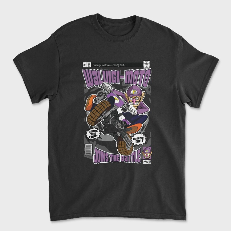 Waluigi Motocross, Unisex Men's T-Shirt