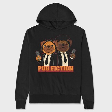 Pug Fiction, Unisex Men's Hoodie