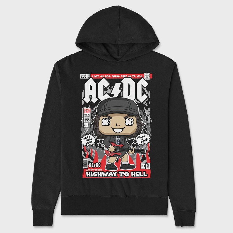 Angus Young ACDC, Унисекс Мъжко Суичър