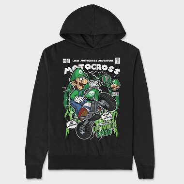 Luigi Motocross, Unisex Men's Hoodie