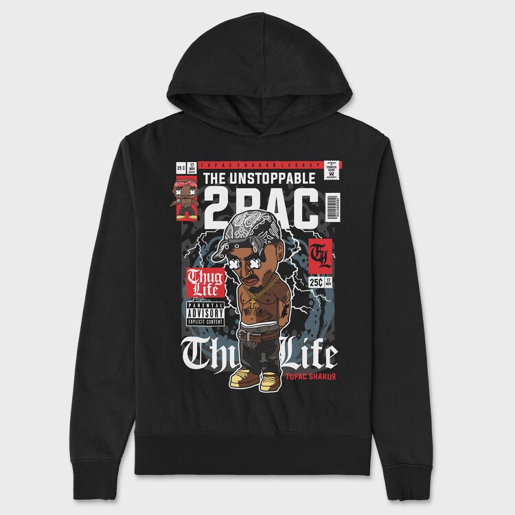 Tupac, Unisex Men's Hoodie