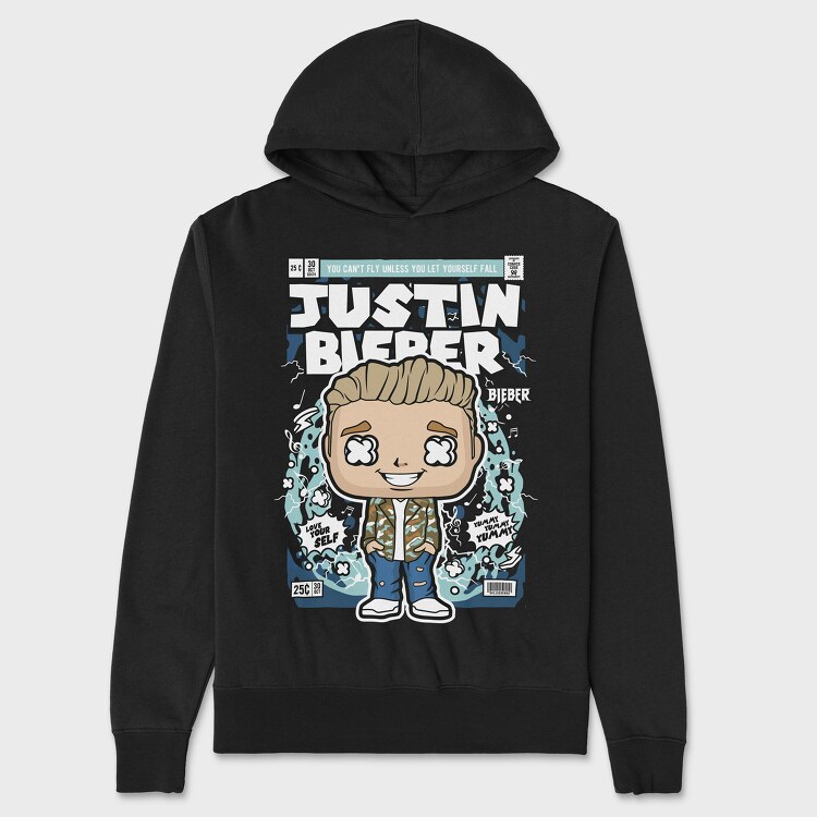 Justin Bieber, Unisex Men's Hoodie