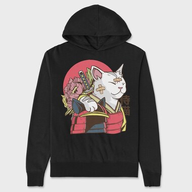 Samurai Cat, Unisex Men's Hoodie