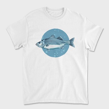 Stripped Bass Fish, Унисекс Мъжка Тениска