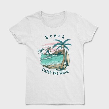 Beach Catch the Wave, Women's T-Shirt