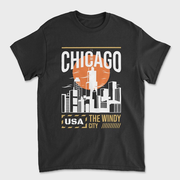 Chicago, Unisex Men's T-Shirt
