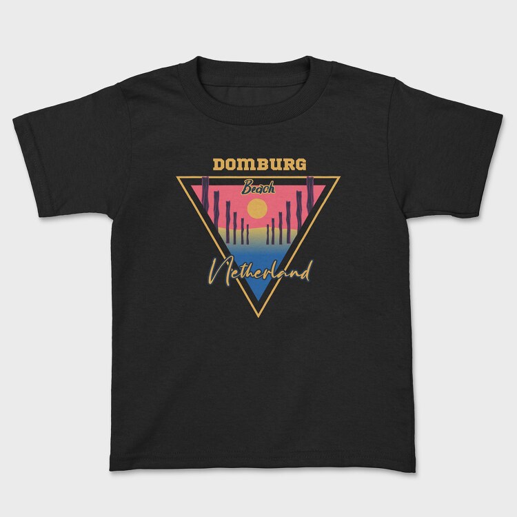 Domburg Beach, Kids' T-Shirt