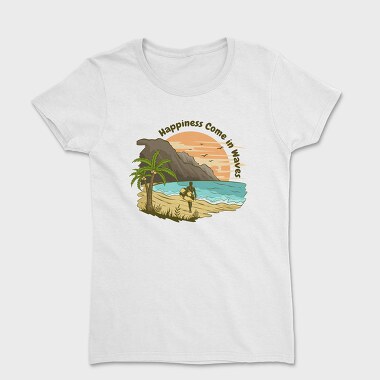Happiness Come in Waves 2, Women's T-Shirt