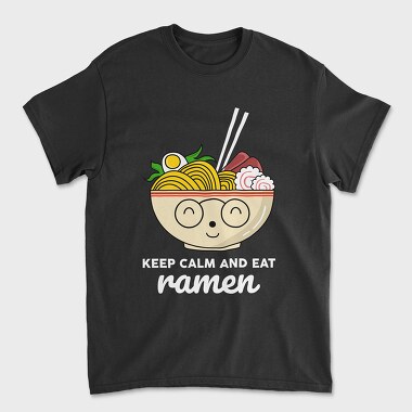 Keep Calm and Eat Ramen, Унисекс Мъжка Тениска