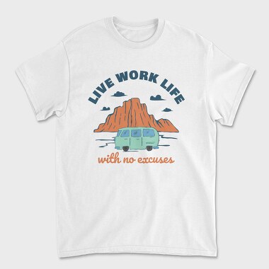 Live Work Life, Unisex Men's T-Shirt