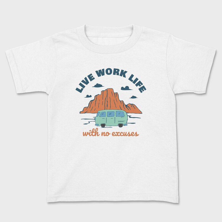 Live Work Life, Kids' T-Shirt