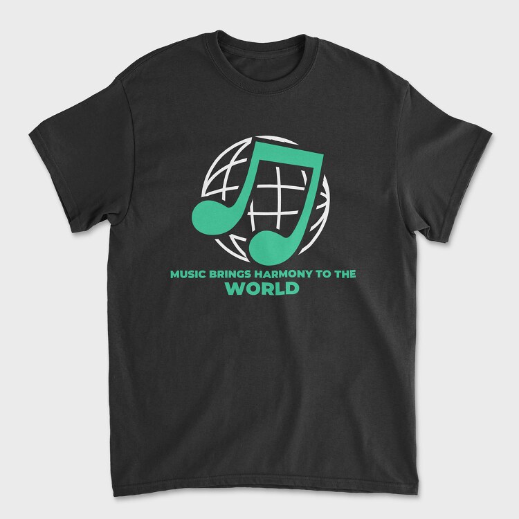 Music Brings Harmony, Unisex Men's T-Shirt