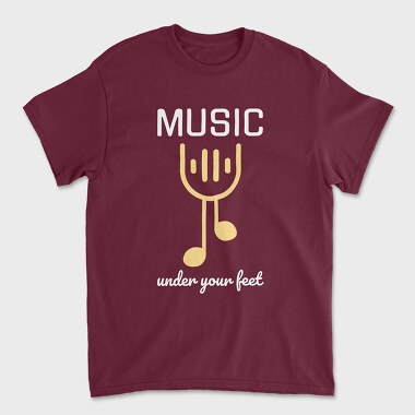 Music Under Your Feet, Unisex Men's T-Shirt